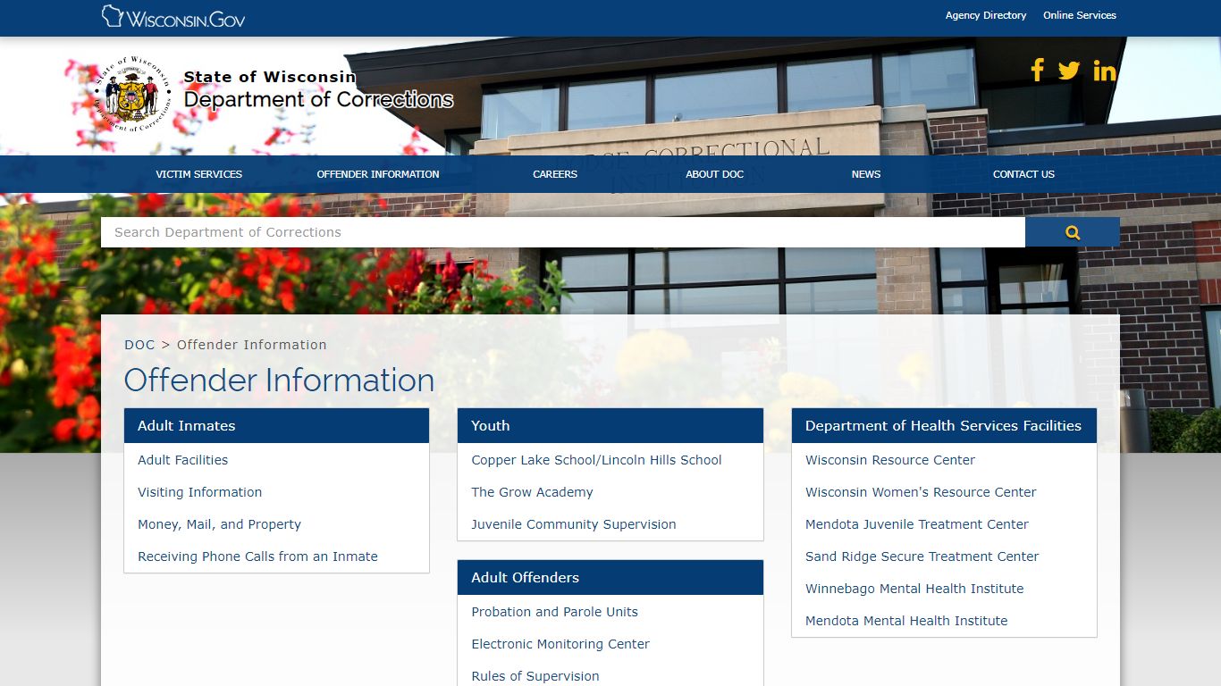 DOC Offender Information - Wisconsin